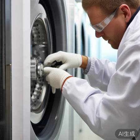 安装门锁，拧紧螺丝