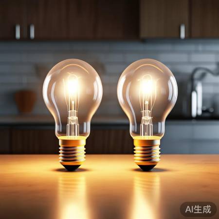 对比新旧灯泡，判断好坏