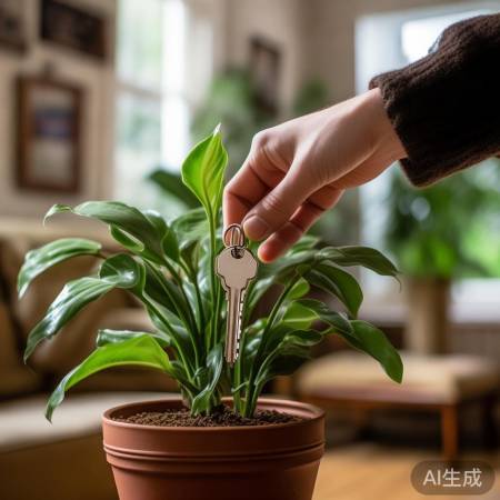 “选择安全藏钥匙地点”