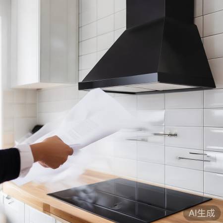 A4纸测试油烟机排风量