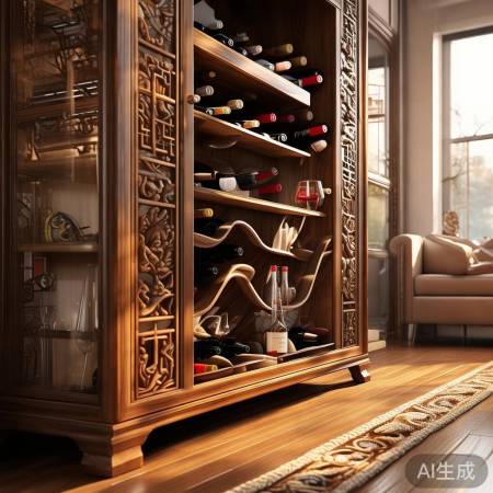 中式酒柜创意红酒架：家居品味新选择