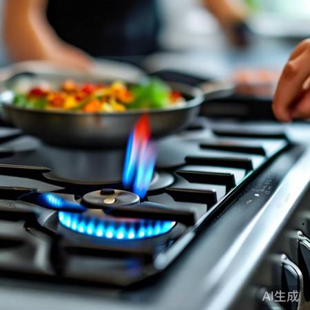 燃气灶操作简便，点火便捷