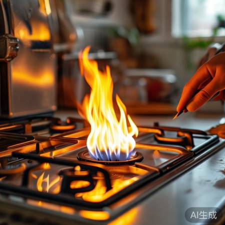 调整风门，稳定火焰