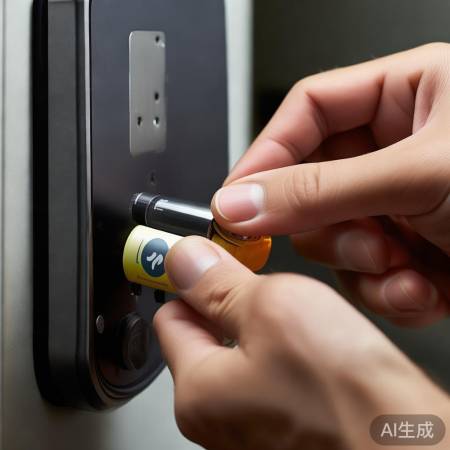 轻松换电池，正负极方向看箭头