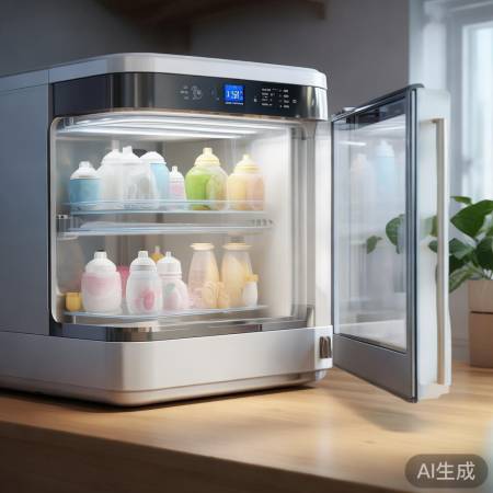 奶瓶消毒烘干消毒柜：灰色时尚款，呵护宝宝健康首选