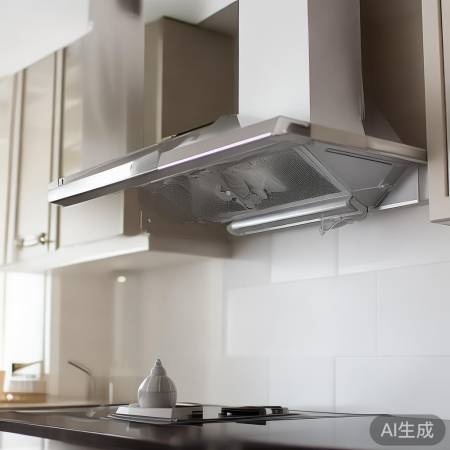 油烟机安装规范，防倒灌。