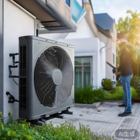 “空气能热泵：安装方便，噪音低