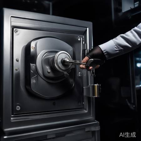 保险柜钥匙转动解锁，揭秘安全守护之道