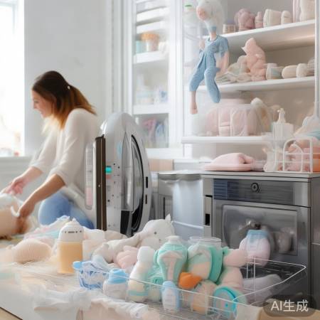 “大容量消毒柜,妈妈轻松消毒”