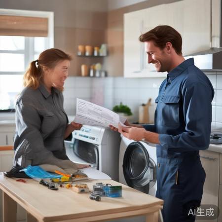 洗衣机维修完成，索要发票维权。