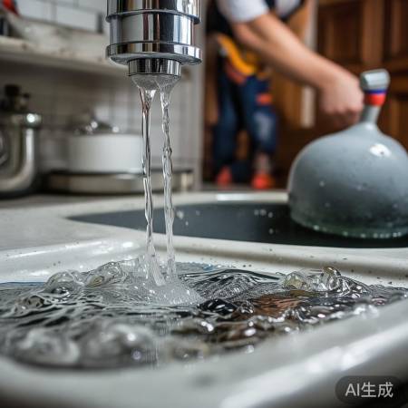 热水管堵塞，需定期检查疏通。