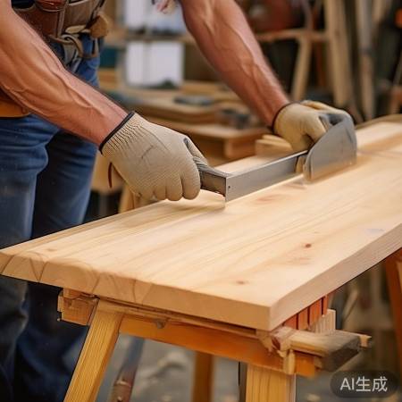 锯木板,注意整齐