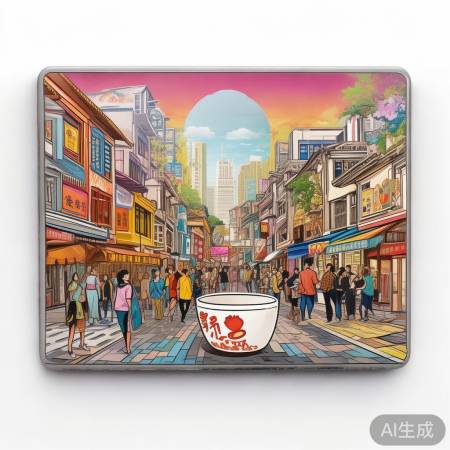 喜茶南宁城市冰箱贴，探秘街头潮流文化