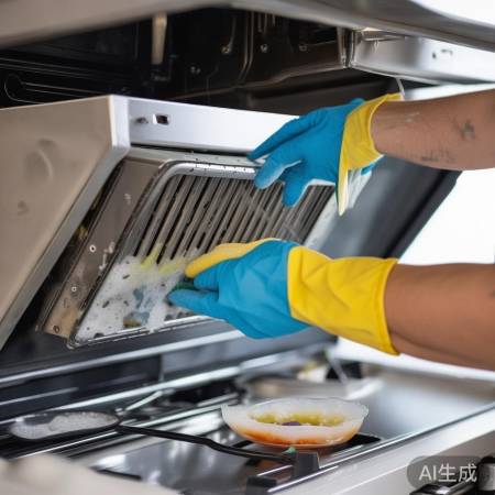 清洁油烟机内外油网