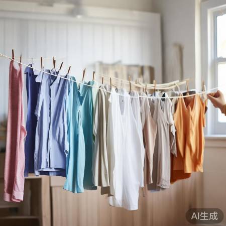 平铺晾晒，减少皱褶