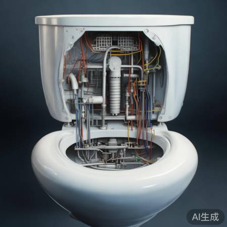 马桶内部连接件逐个拆卸