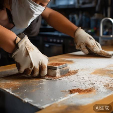 清洁燃气灶支架锈迹