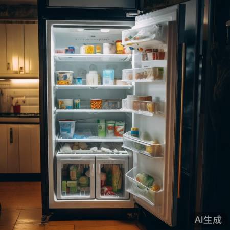 定期清冰箱防结霜，保健康。