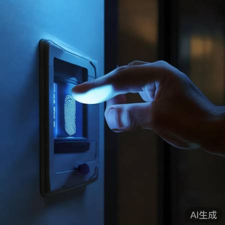 指纹锁安装对准手指