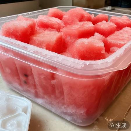 西瓜冻成沙，冷藏解口感