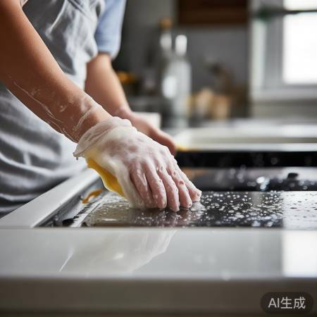 轻柔擦拭，避免毁容