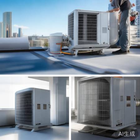 屋顶空调拼图安装