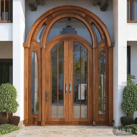 别墅防盗门选弧形设计，安全美观两不误