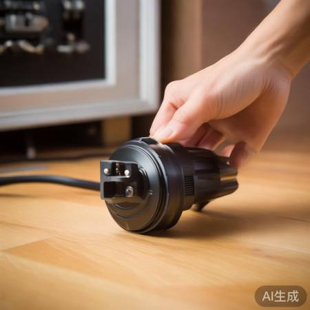 关闭电源,临时固定插头