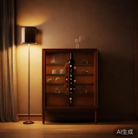 柔和灯光,酒柜温馨