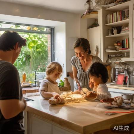 厨房不止做饭,休闲角落。