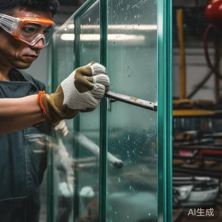 轻撬玻璃板,勿用力过猛