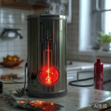 “勿空烧电热水器”