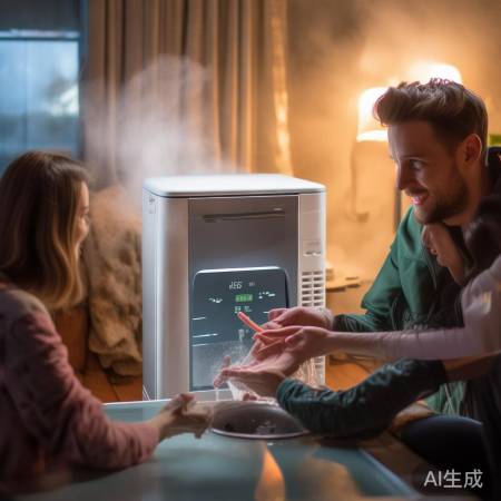 “P7空气能,取暖热水两用”