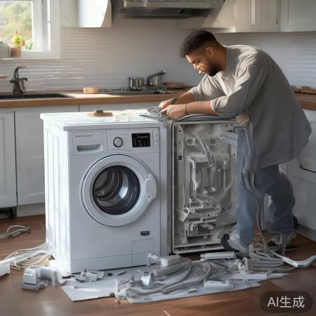 轻松装洗衣机,注意安全