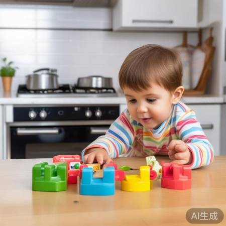 燃气灶非玩具，安全玩耍勿靠近