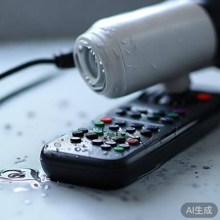 擦干遥控器，注意温度