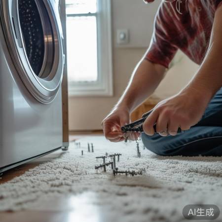 固定洗衣机，稳固拧紧