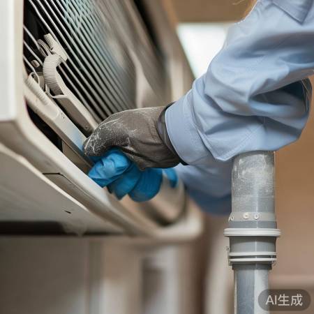 空调清洗:检查排水管