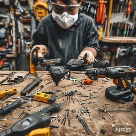 工具齐全，准备打孔