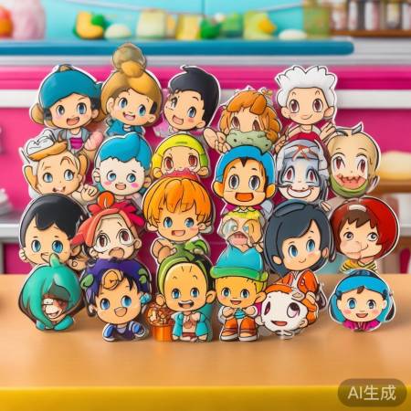 蜡笔小新冰箱贴盲盒款式多样