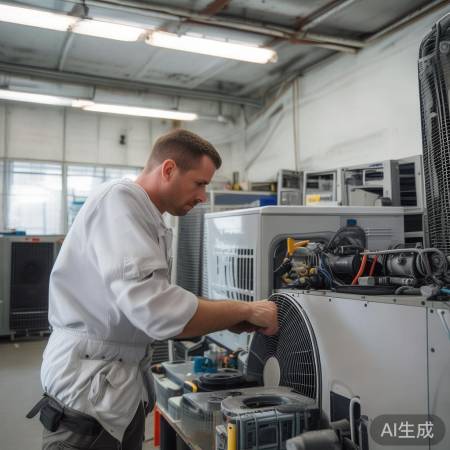 空调维修师傅技术精湛