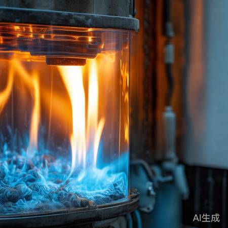 “天然气燃烧,热量产生”