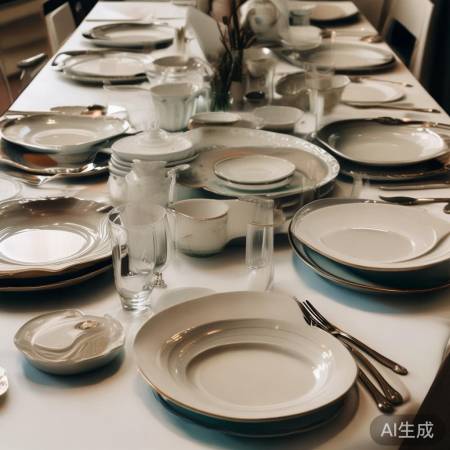 餐具整齐摆放，心情愉悦