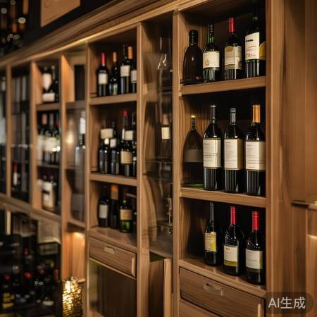 酒柜深度适中，可放红酒瓶