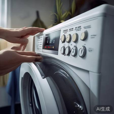 检查洗衣机面板，重置或擦拭按键