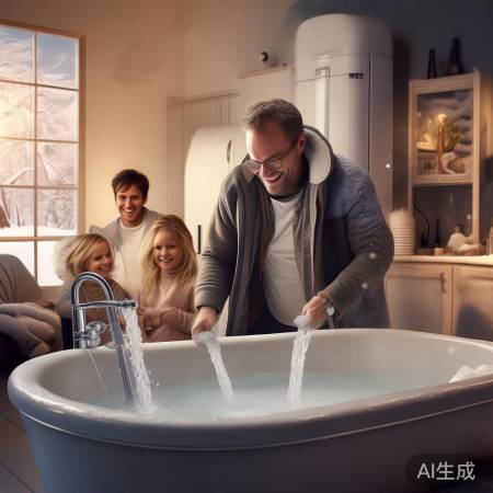 “空气能热水器，舒适洗浴享受”