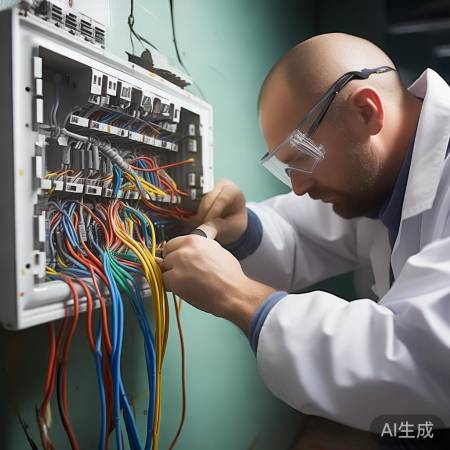 接线：红、蓝、黄绿线拧紧螺丝