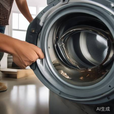 检查洗衣机内部,清除异物