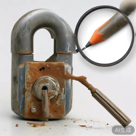 铅笔芯除锈锁芯