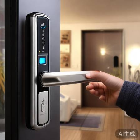 智能锁安装完毕，便捷解锁！